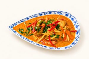 69. Crevettes au Curry et Feuilles de Citronnelle 红咖喱香茅虾