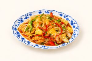 70. Crevettes à la Sauce Aigre-Douce (avec Petits Légumes) 咕咾虾